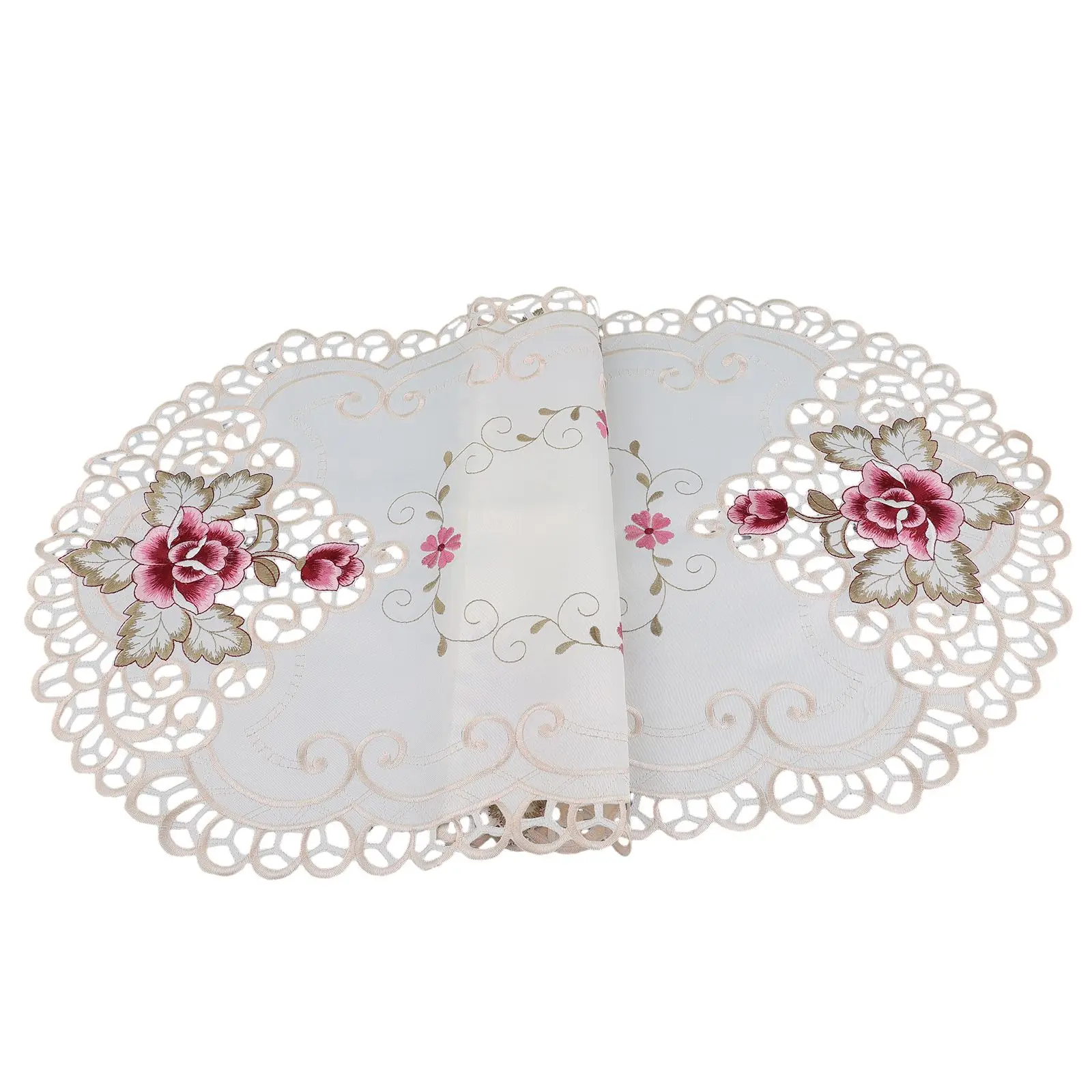 

Embroidered Lace Tablecloth Floral Table Cloth/Mat Wedding Party Event Home Decor Table Runner Dining Table Cloth 40x85cm