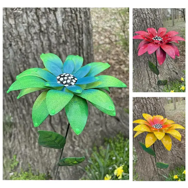 7 db/Beállított Fém Nap Nappali Virág Gyönyörű Vonzó Szimuláció Virágkert Otthoni Mesterséges Virágokhoz Kültéri Dekoratív - Image 4