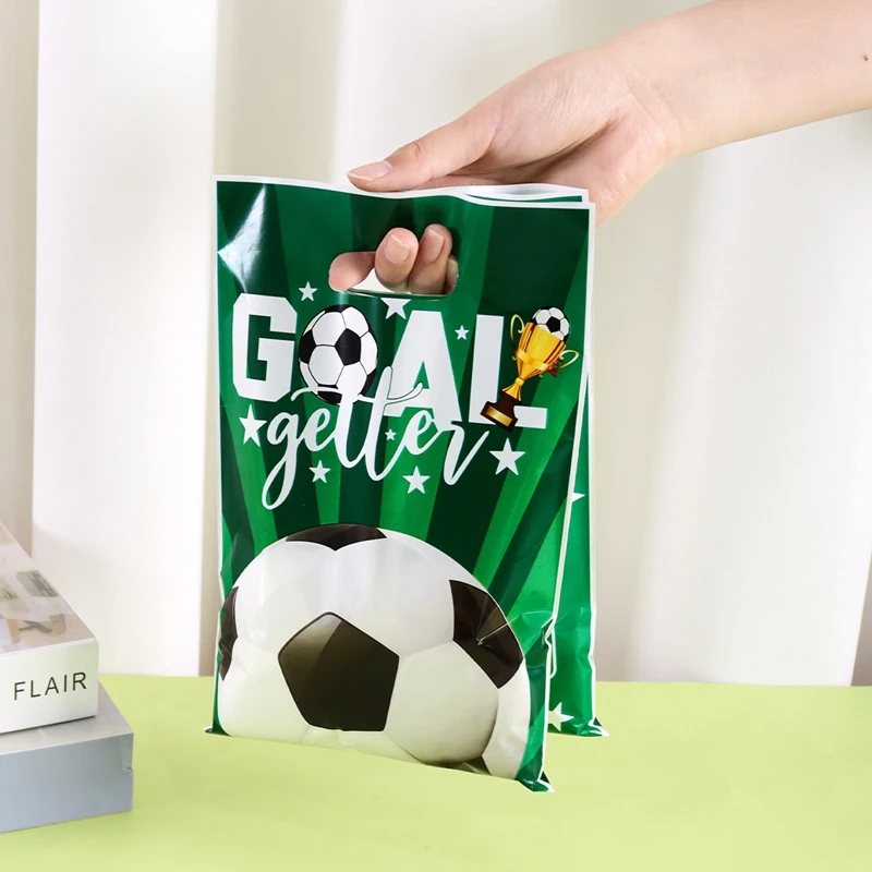 10/20/50pcs Soccer Gift Bags Plastic Football Candy Bags Soccer - Main Image
