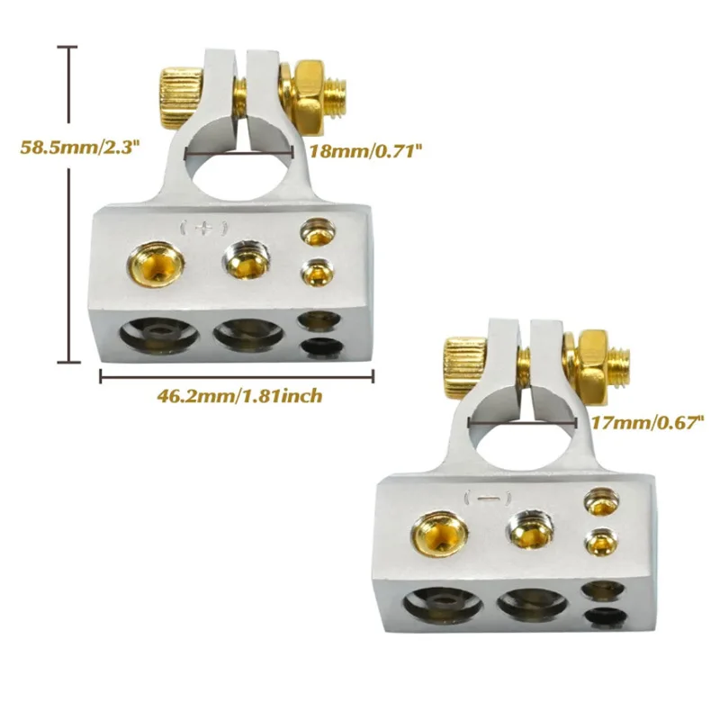 2/4/8/10 AWG Car Terminals Clip Professional Automobile Audio Terminal Connectors Kit Universal Auto Parts Tools Set Hot