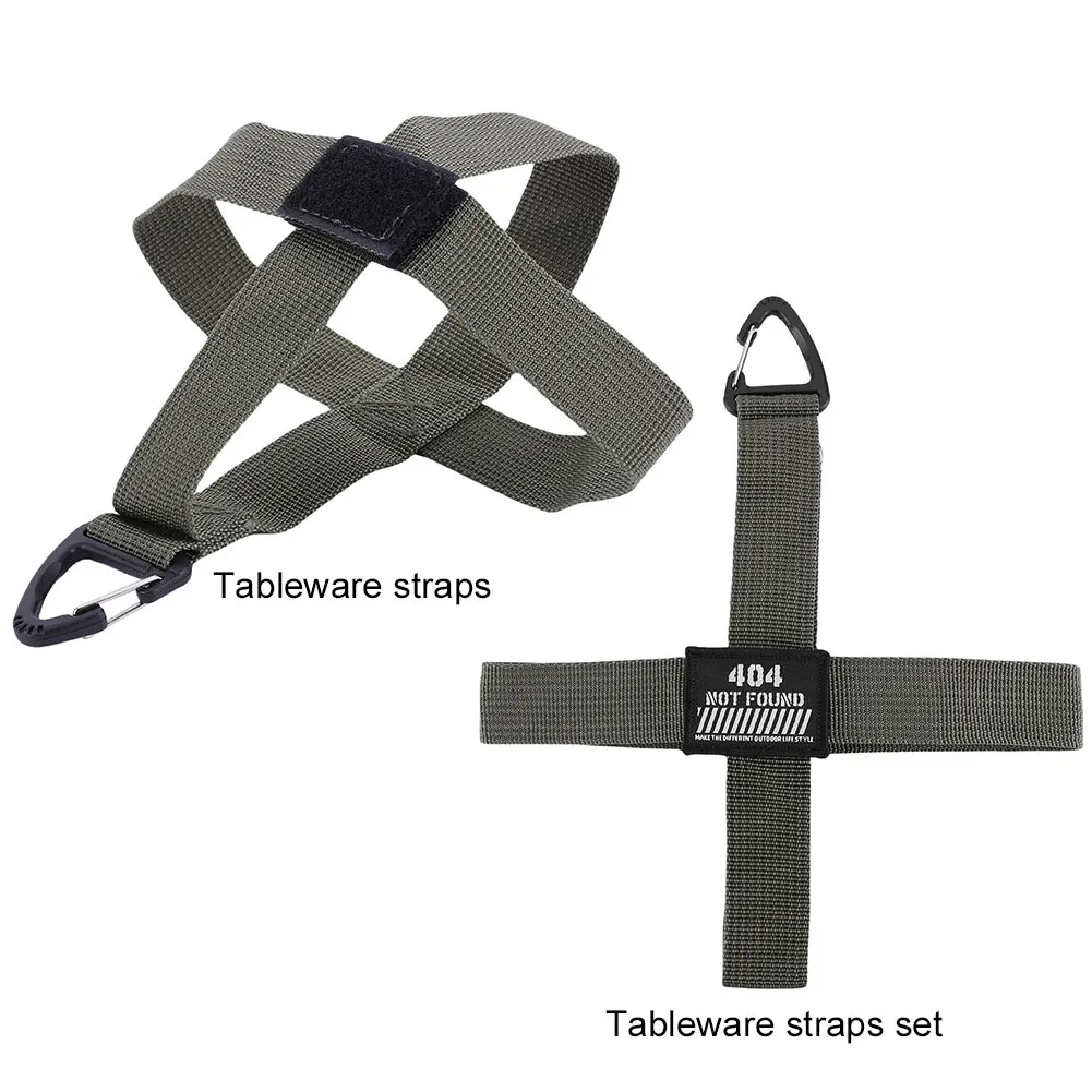 Nylon Camping Tableware Storage Strap for Outdoor Dinnerware