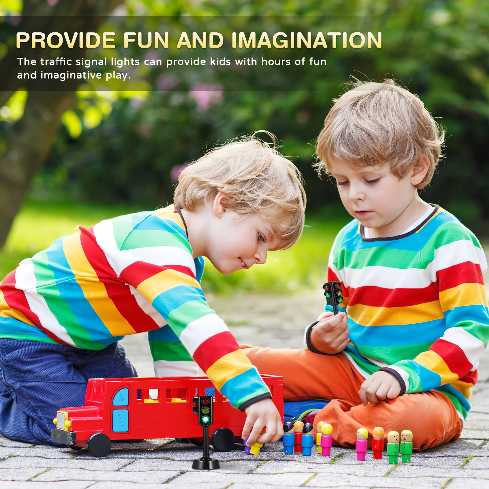 Traffic Light Miniature Traffic Stop Light Model Signs for Kids Preschool Toys for Childrens Stoplight 2pcs traffic light toy