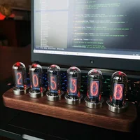 Glow Nixie Tube Clock Bedside Digital Alarm Elekstube IPS Electronic LED Table Clock Digital Bedside Watch Digital Calendar Gift 2