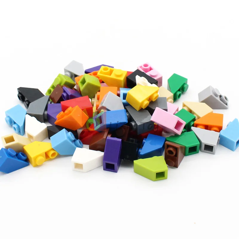 100pcs MOC 슬로프 반전 45 2x1 3665 DIY Enlighten 블록 벽돌 어린이를위한 조립 입자 장난감과 호환 가능