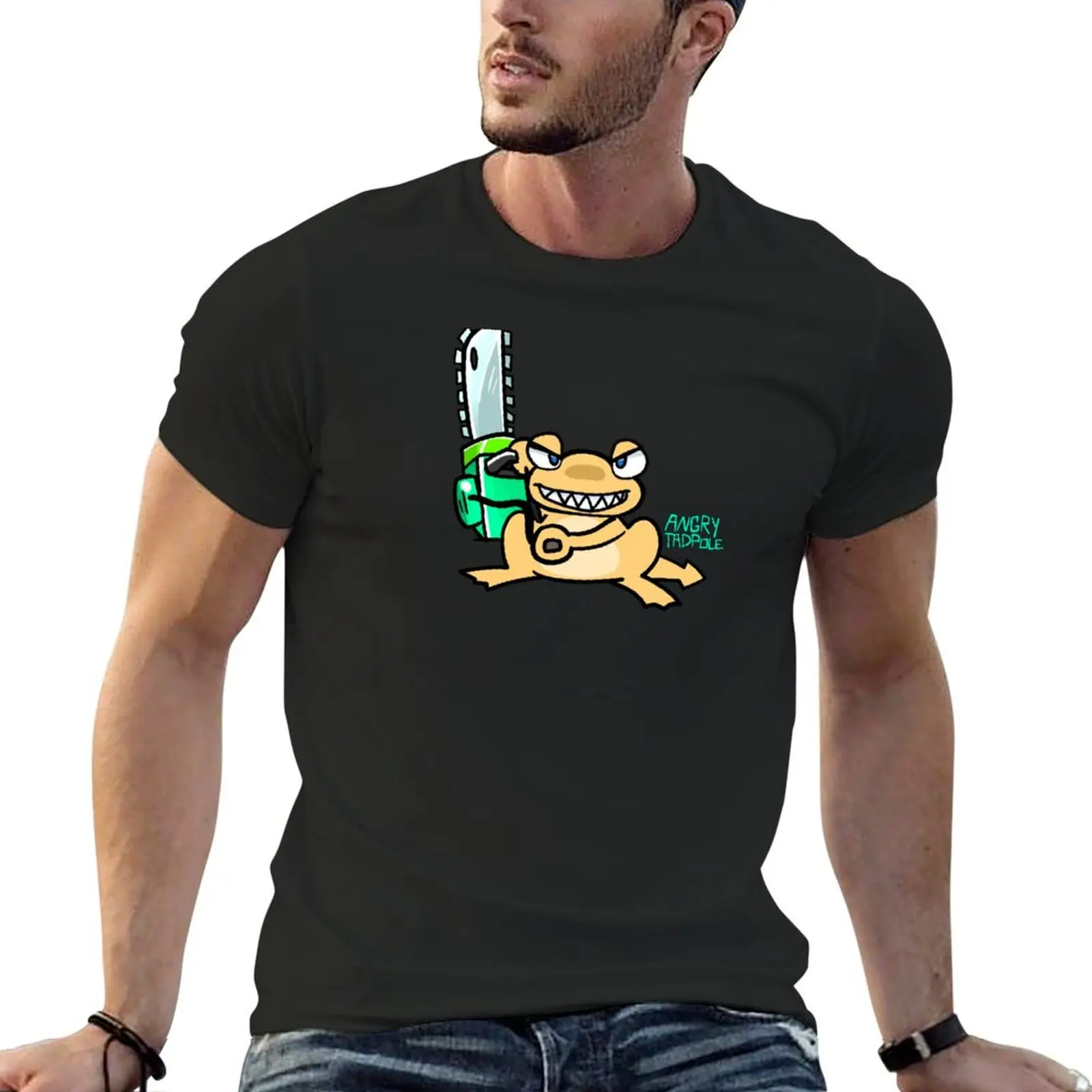 

Angry Tadpole - Chainsaw Sticker T-shirt shirts graphic tees customs design your own customs cute tops mens vintage t shirts
