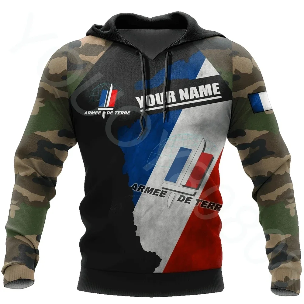 

2024 Spring Autumn Menswear French Army Hoodie Printed Fashion 3D Street Sweatshirt Logo T-shirt Personalized Street Jacket
