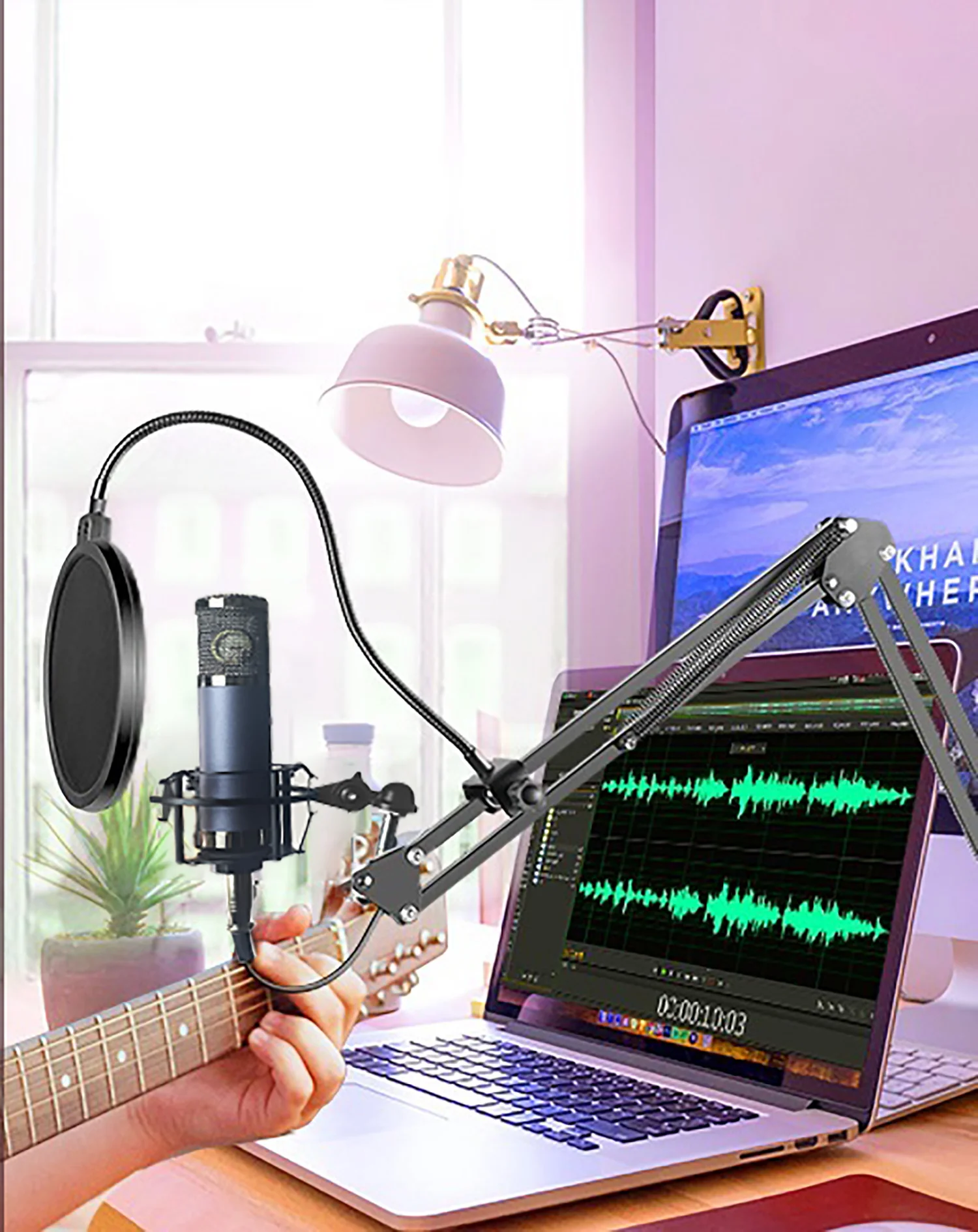 GAM-F34 High Quality 34-core Condenser Microphone Cardioid Large Diaphragm Condenser Microphone Live Recording