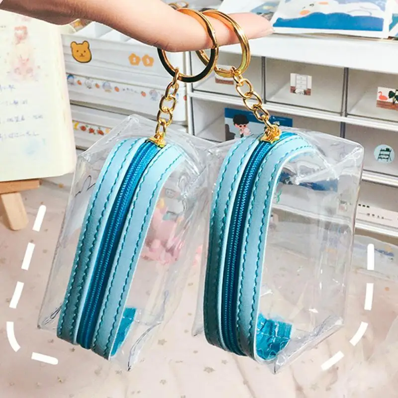 1/3PCS Pvc Material Coin Purse Clearly Visible Wallet Metal Buckle Small Jelly Bag Waterproof And Moisture Proof Luggage