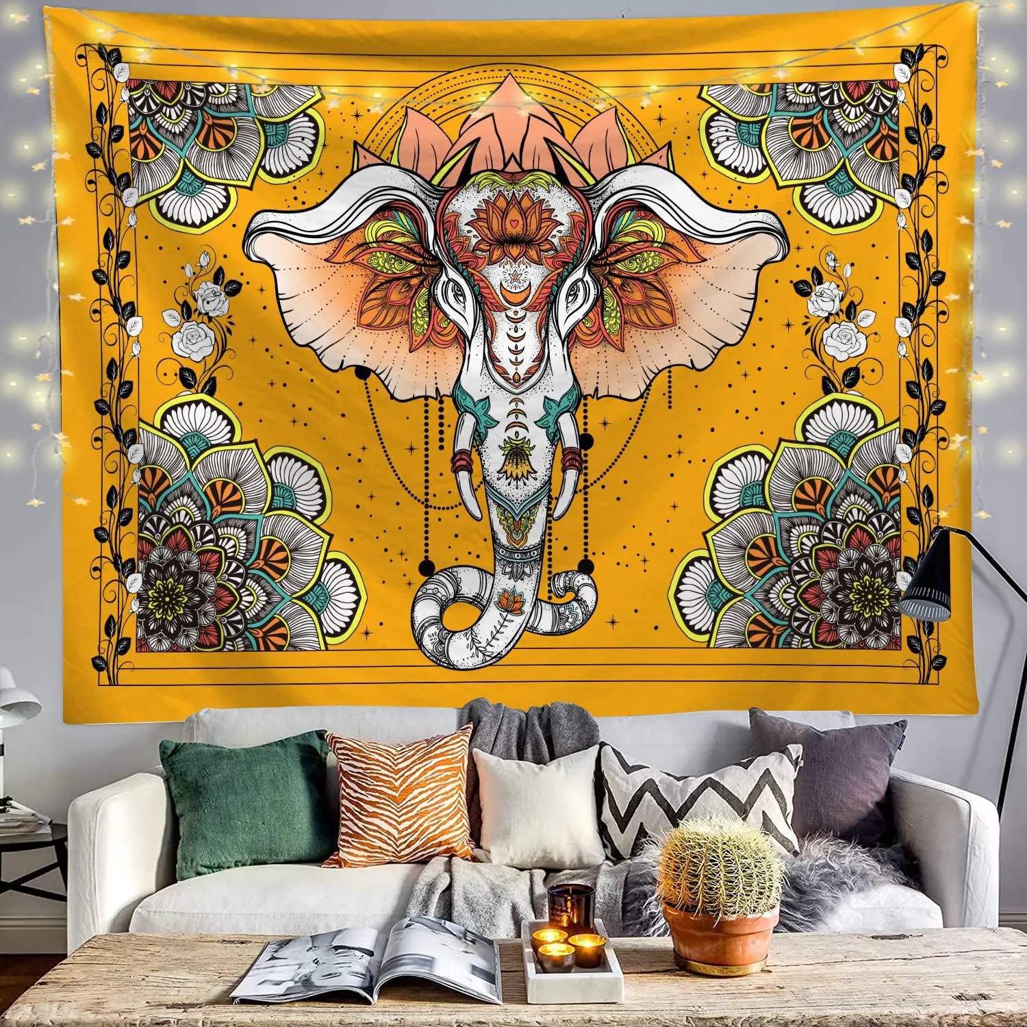 

Tapestry Hot Sale Sunflower Mushroom Collection Dormitory Wall Decoration Hanging Cloth Room Decor Cloth Decorative Tapestries