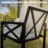Outdoor Patio Furniture 4 Pieces Set, Modern Patio Conversation Sets, Outdoor Sectional Metal Sofa with 5.5  Inch Cushion 4