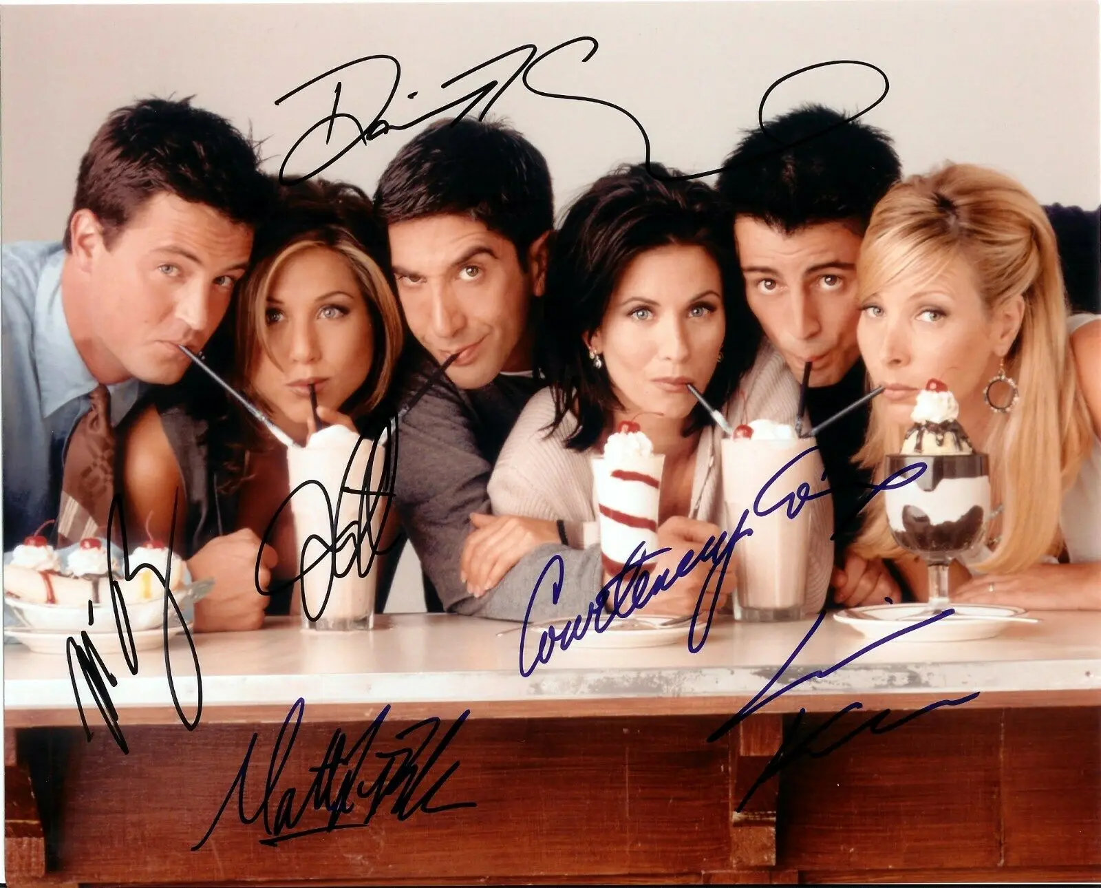 

FRIENDS Signed Art Film Print Silk Poster Home Wall Decor