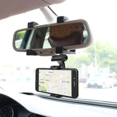 

Car Rear View Rearview Mirror Phone Holder Universal Multifunctional 360 Rearview Mirror Phone Holder For Car