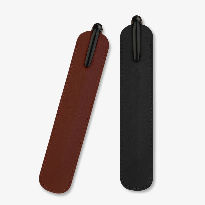 

Portable Solid Color Leather Pencil Bag Fountain Pen Ballpoint Pen Scratch-resistant Pen Case Kawaii Pen Protective Sleeve
