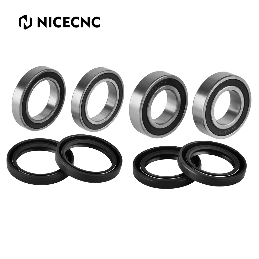 

NICECNC 1 Set of F&R Wheel Bearings FKM Seal For KTM 125-530 EXC EXC-E EXC-F SX SX-F SMR SMS MXC SXS XC-W 2003-2018 Dirt Bike