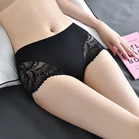 ملابس داخلية نسائية بدون خياطة سراويل داخلية نسائية عالية الجودة من الدانتيل مضادة للبكتيريا ملابس داخلية نسائية متوسطة الخصر من الحرير الناعم ملابس داخلية براغاس موجر 2