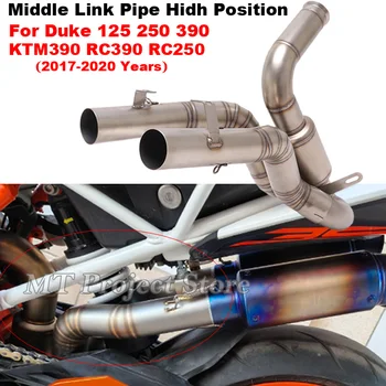 High Position Muffler For Duke 125 250 390 KTM390 RC390 RC250 2017 - 2020 Motorcycle Exhaust Escape System Modify Mid Link Pipe