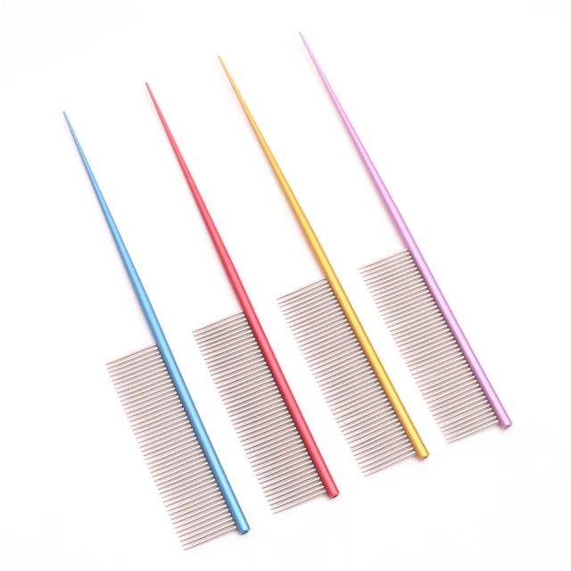 Pet Grooming Combs Aluminum Alloy Brush For Dogs Boundary Knot Massage Tools Professional Salon Cat Hair Cleaning Crescent Combs 2