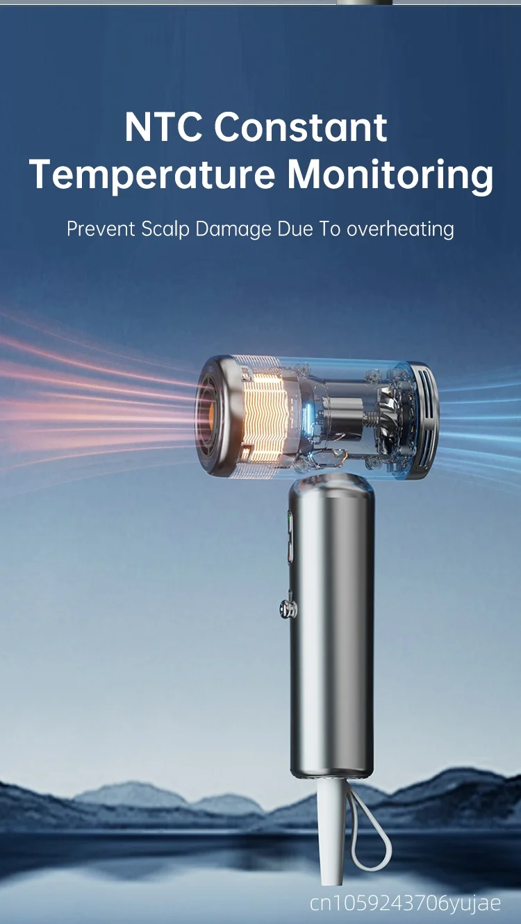 Mini High-Speed Hair Dryer 1400W High-Power Negative Ion Hair Care Portable Home