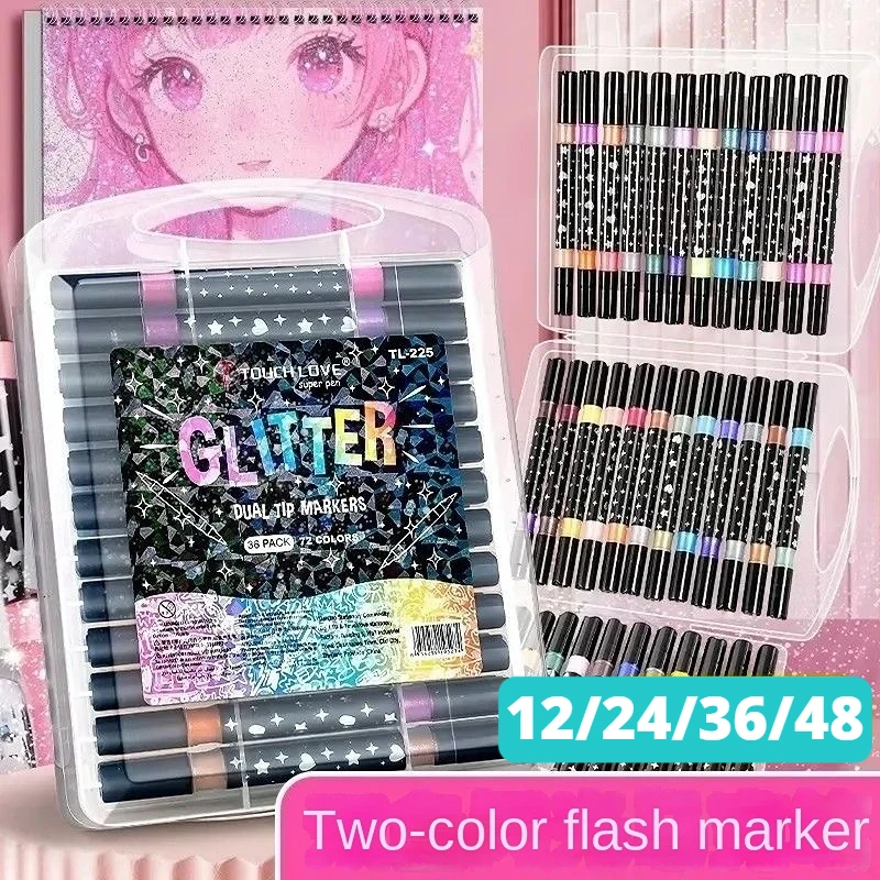 Glitter Dual Tip Paint Markers 1