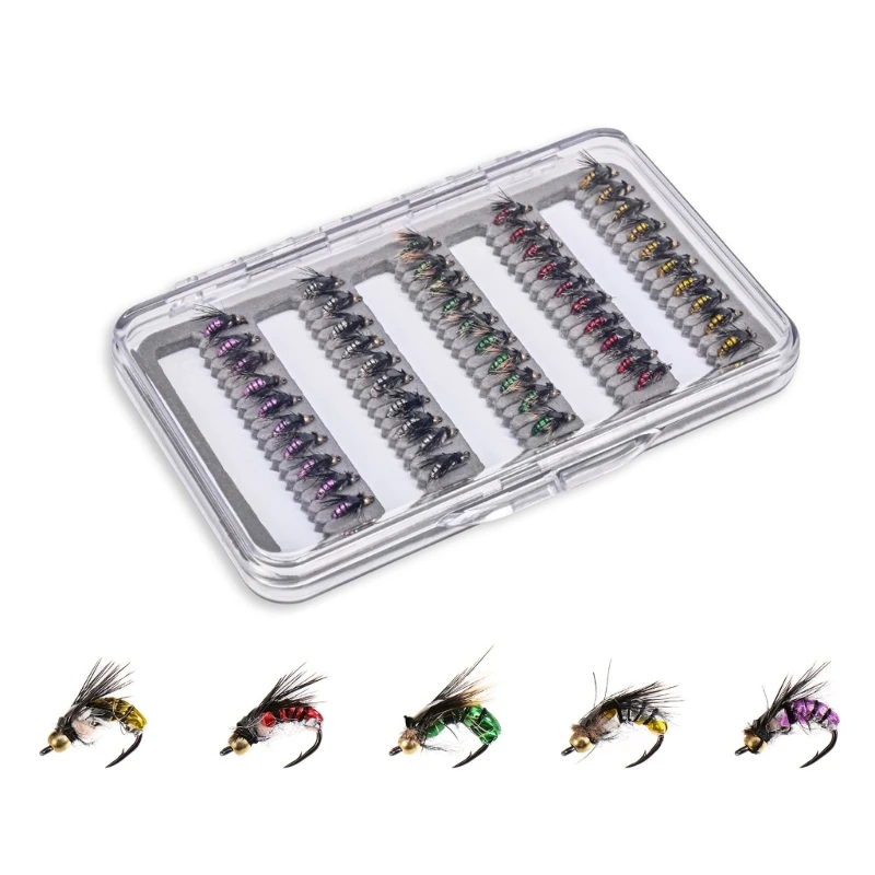 50Pcs Insect Flies Fly Fishing Lures Kits Dry/Wet Baits Fly Lures Hook for  Bass Trout Fly Fishing with Sharpened Hook - AliExpress