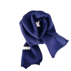 Luxurious Women's Cashmere Winter Scarf & Shawl (Navy Blue)