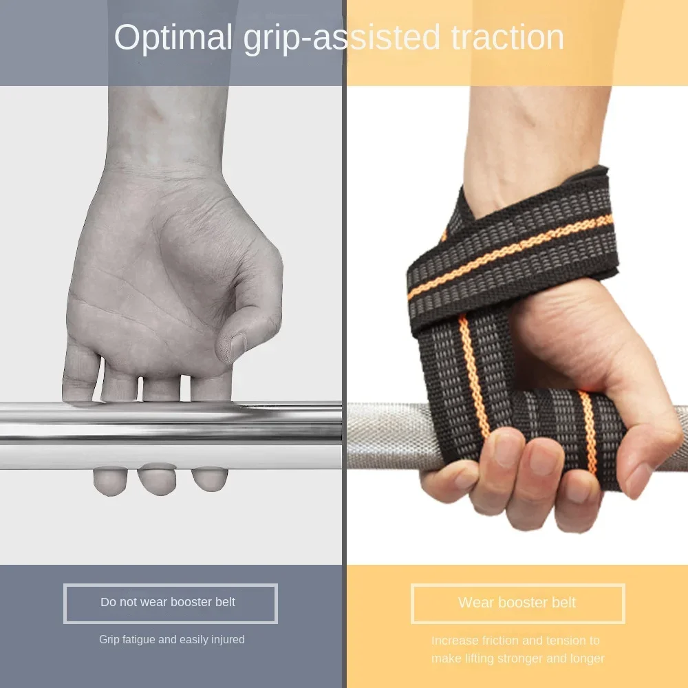 1Pairs Fitness Lifting Wrist Strap Brace for Weightlifting Crossfit Bodybuilding Support Dumbbell Weights Strength Workout 4