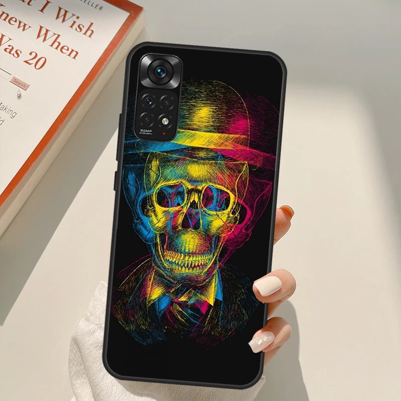 Mixroom Cover Per Xiaomi Redmi Note 7: Custodia In TPU Morbido Con Stampa Pirata Teschio, Fantasia M464 - 3