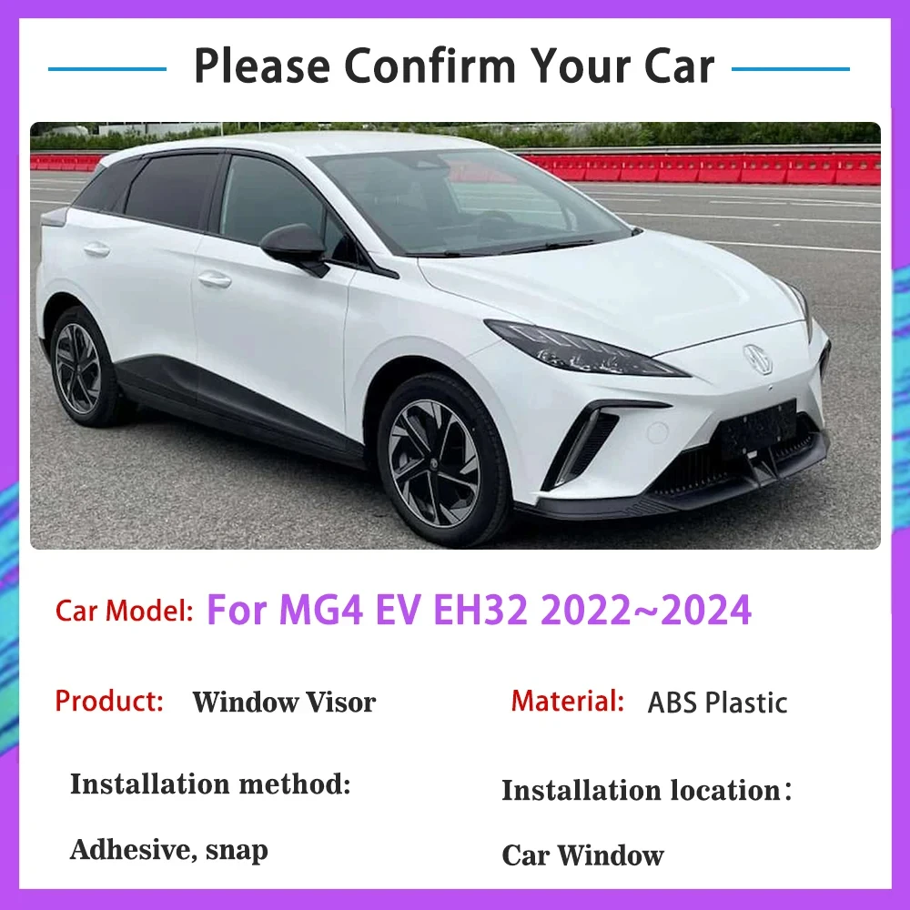 Car Window Visors Waterproof Rain Guards Deflectors Windshields Awnings Accessories for MG4 EV MG MULAN EH32