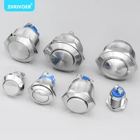 12mm 16mm 19mm 22mm Panel Hole Metal Push Button Switch Power Flat/High/Ball Head Momentary/Locking Screw Pin NO/NC Car Doorbell - Image 5