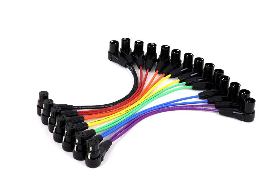 3-poliges rechtwinkliges xlr-Buchse-zu-Dual-XLR-Stecker-und Splitter-Audio adapter kabel für kurzes Mikrofon-Audiosignal übertragungs kabel – Detail 12