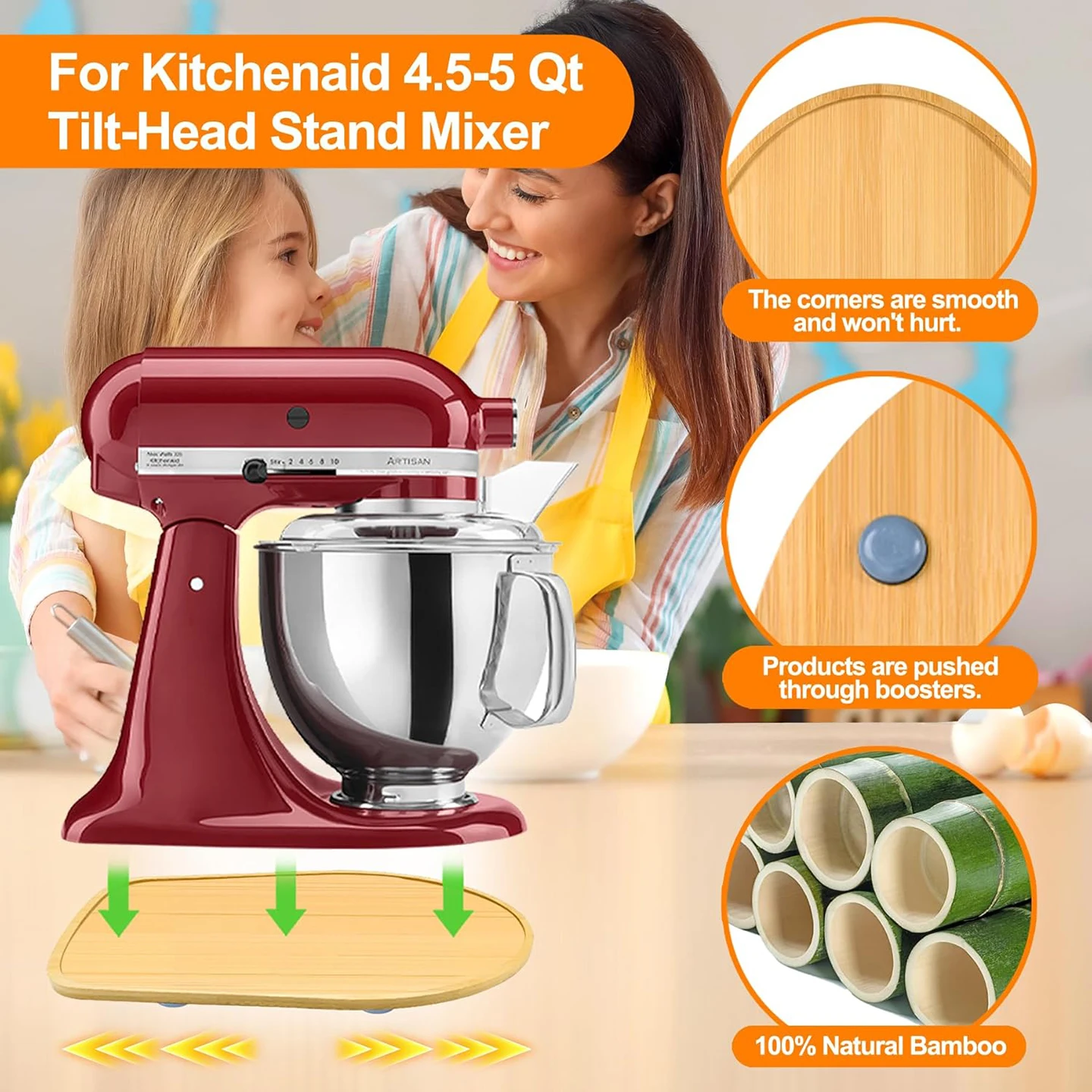 Mover per KitchenAid Mixer | Tappetino Scorrevole Professionale Antigraffio