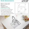 23 Inch Undermount Kitchen Sink Nano Coating Stainless Steel Kitchen Sink Medium Undermount Single Bowl Sink 3