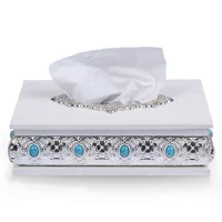 A1 High-grade silver gold tissue box metal paper tray napkin storage box car tissue box holder wx11081134 1