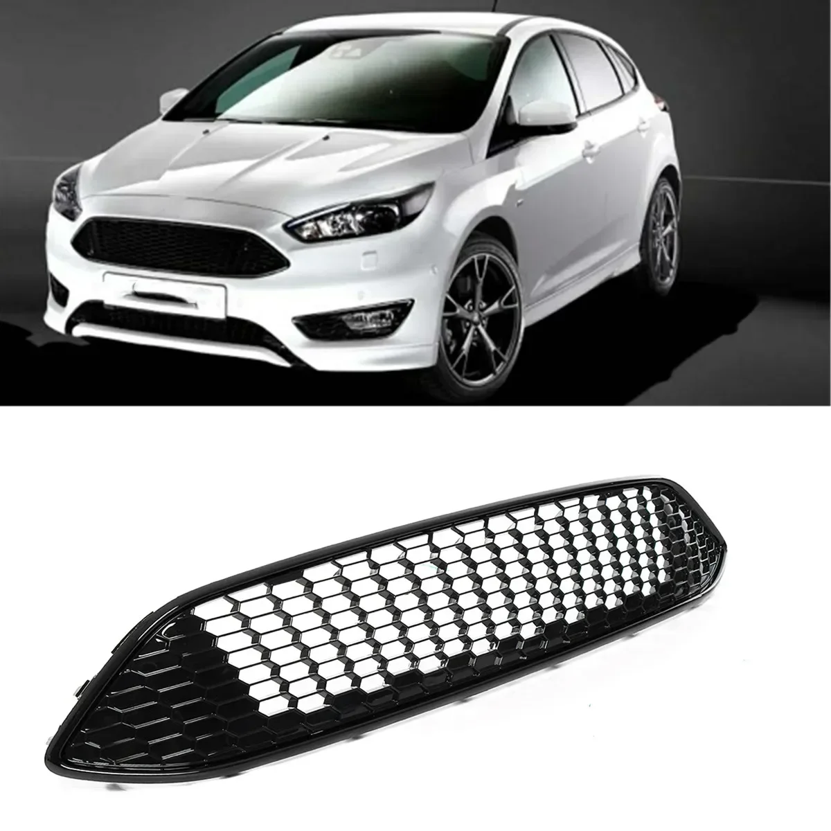 Personaliza Tu Ford Focus (2012-2014): Parrilla Inferior Negra Brillante KSPEED – Look Deportivo Y Agresivo En Minutos