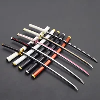 Demon Slayer Sword Agatsuma Zenitsu Nichirin Blade Katana Sword Samurai Royal Japanese Katana Anime Weapons Keychain Toy for Boy 2