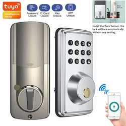 Tuya Keyless entry door lock  electronic door lock with keypad, smart latch  with automatic lock,safe waterproof smart lock APP