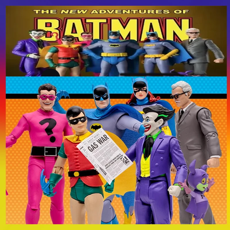 Mcfarlane Toys Dc Le Nuove Avventure Di Batman Robin Joker Batgirl Jim Gordon Riddler Anime Action Figure Toy Model Kid Gifts