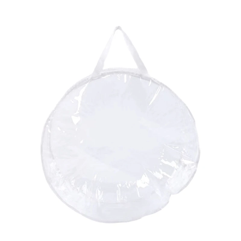 Christmas Wreath Storage Container Zippered Clear PVC Protective Case for Holiday Garlands Seasonal Decoration Bag