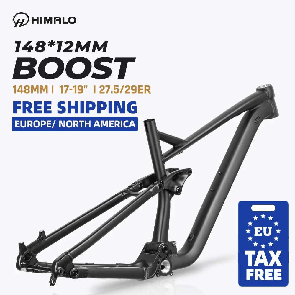 HIMALO Bicycle Frame Full Suspension Boost Frame Trail Enduro 148*12MM