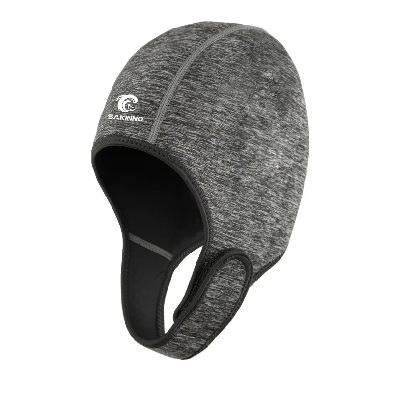 Adults 2mm Neoprene Head Cover Warm Cold-proof Sunscreen Anti Jellyfish Protective Diving Surfing Snorkeling Winter Swimming Cap 5