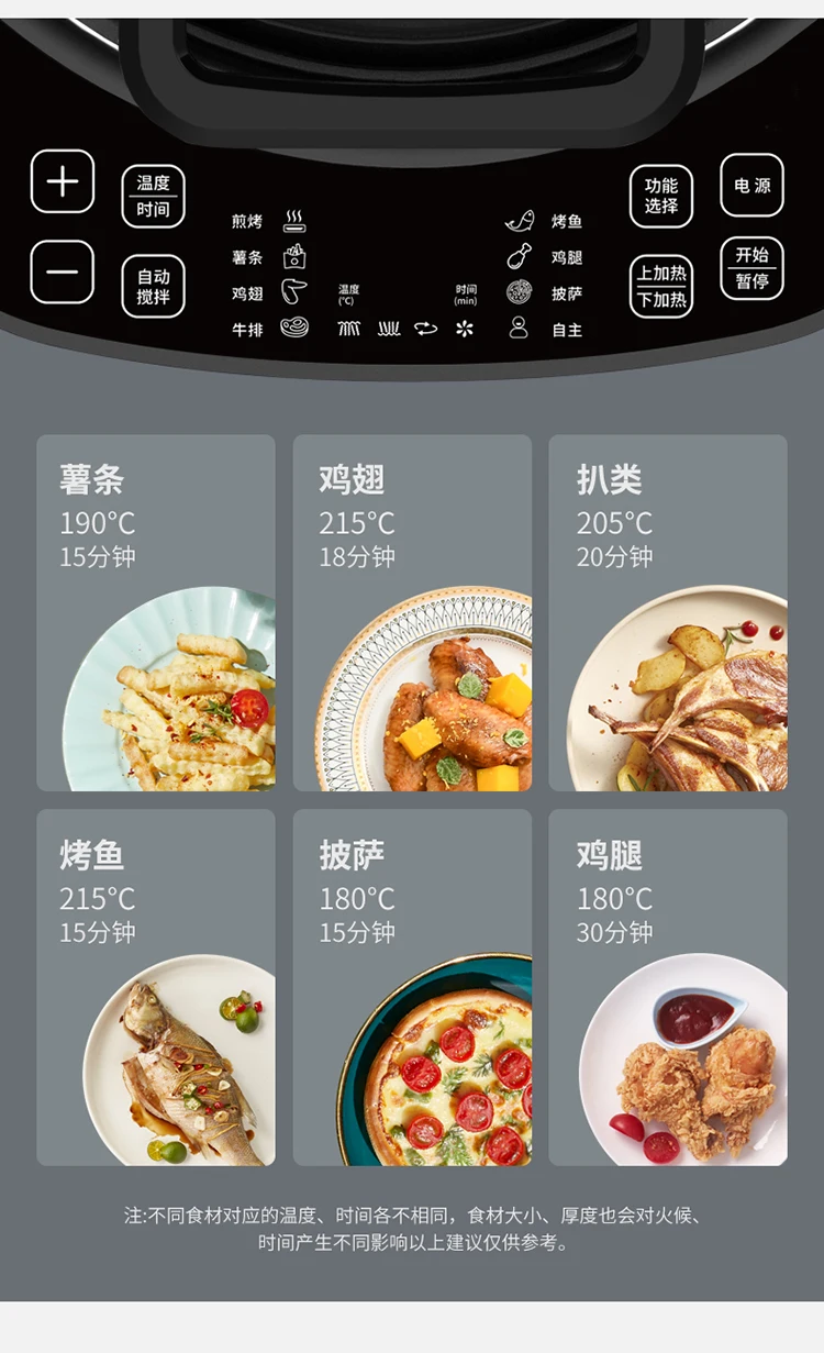 Description Picture 6 of itemLiren visual air fryer electric baking pan stirring rotary oven integrated multi-functional large-capacity cooking pot