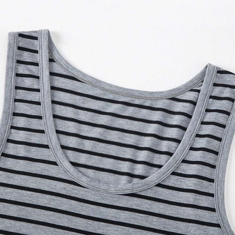 Men's Classic Joker Striped Vest Teenagers Slim And Comfortable Running Fitness Shirt Sports Joker Striped Sleeveless T 3-Pcs