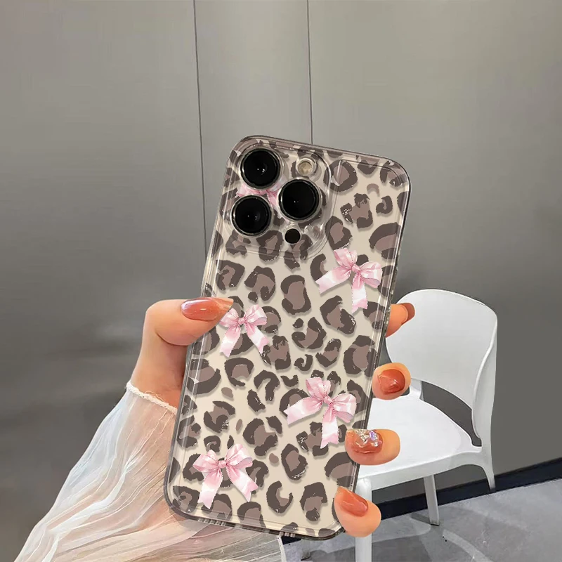 Leopard Bow Shockproof Phone Case with Ultra Plus Protection