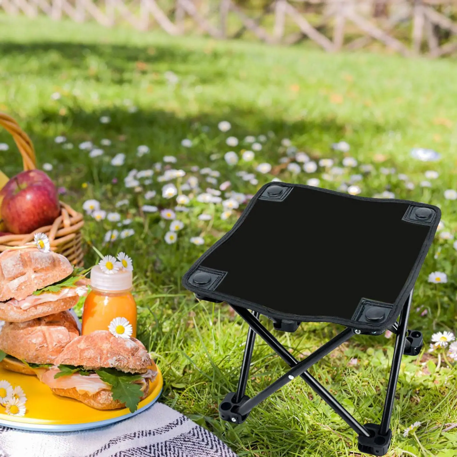 Folding Camping Stool recliner Foot Rest Footrest Foot Stool Picnic Chair Fishing Chair for Gardening Concert BBQ Sports Lawn