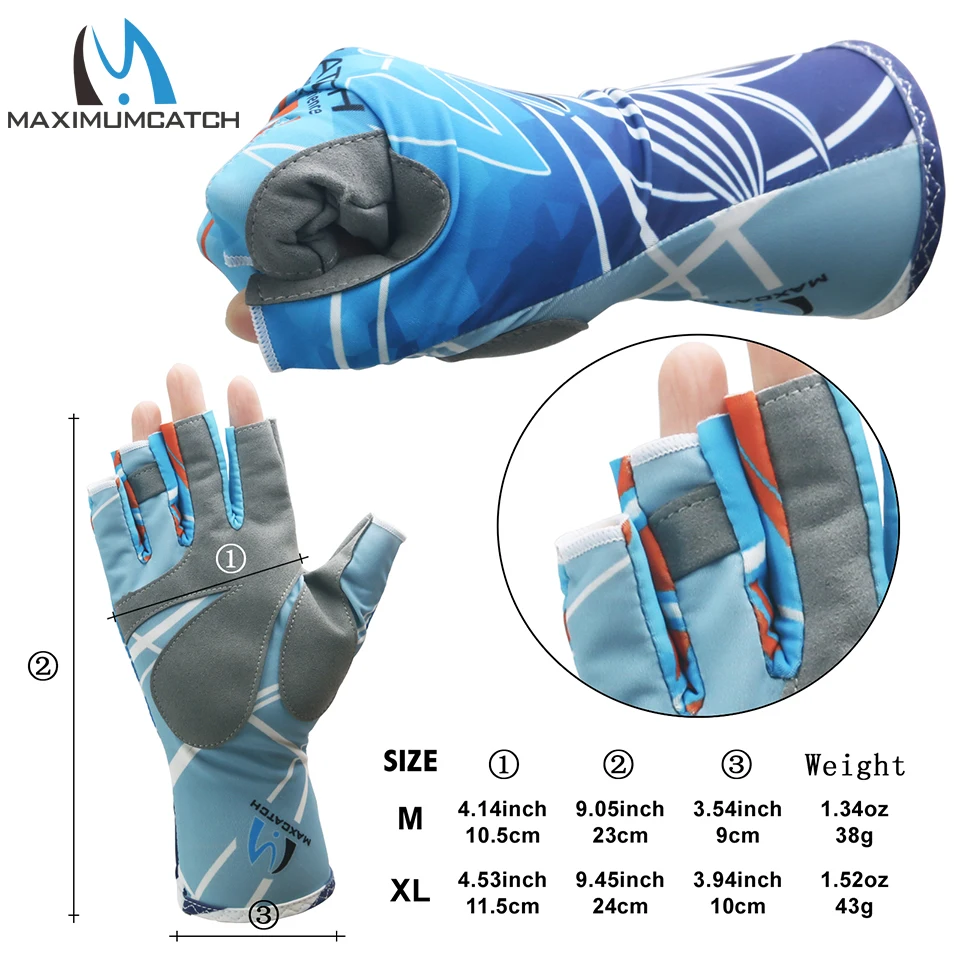Breathable Fishing Catching Gloves with Detachable Buckle Anti