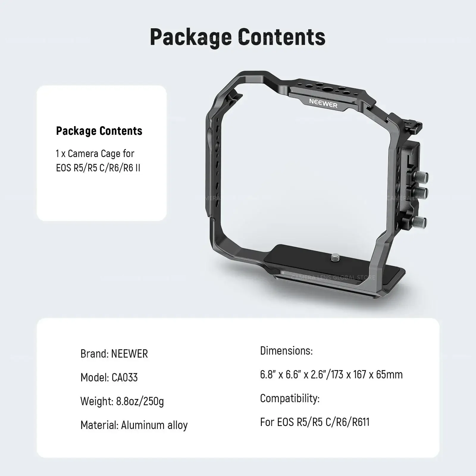 NEEWER CA033 Camera Video Cage for Canon R5 R5 C R6 R6 II