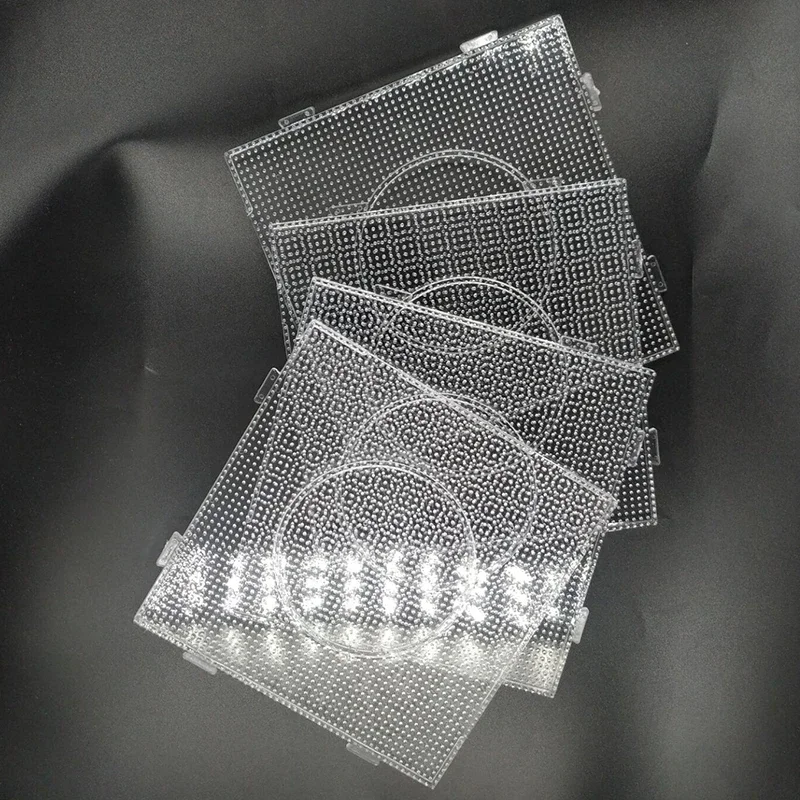 2,6 mm Mini-Hama-Perlen, quadratische Stecktafeln, 4 Stück, großer Biameter, 14 cm große Perlen, Vorlagenmaterial für die Herstellung von Cartoons, Eisenperlenbrettern – Detail 1