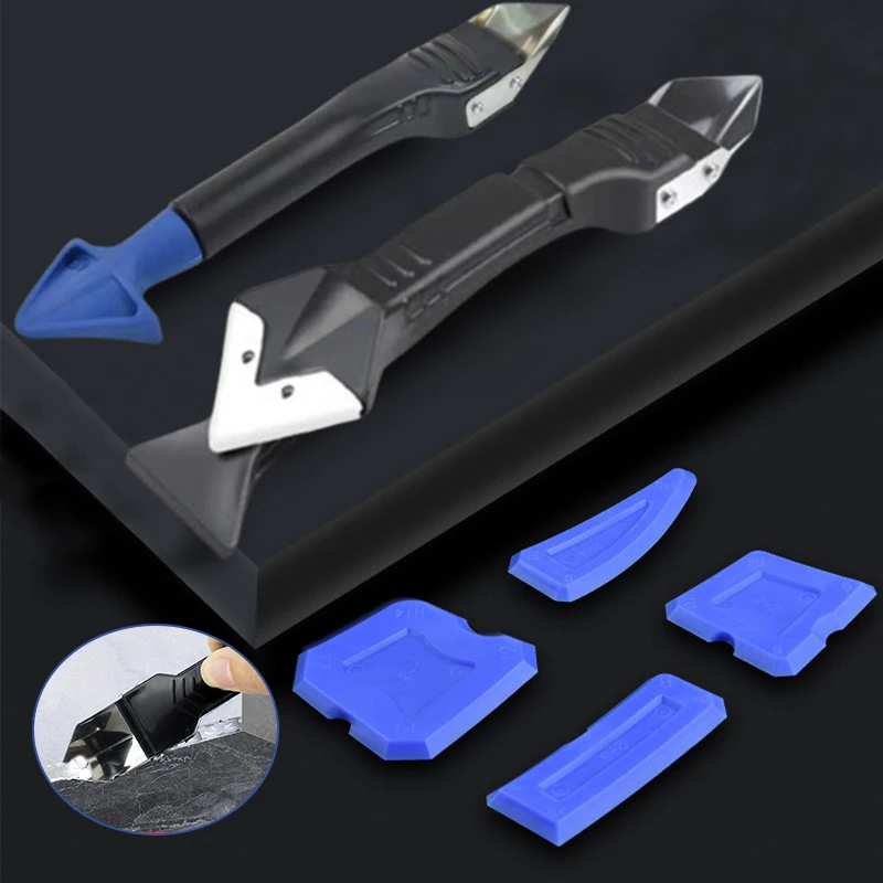 5 in 1 Scraper Car Gap Cleanning Remover Tool Set Car Multipurpose Cleanning Accessories Caulking Finisher Sealant Remover Tool scraper tool kit
