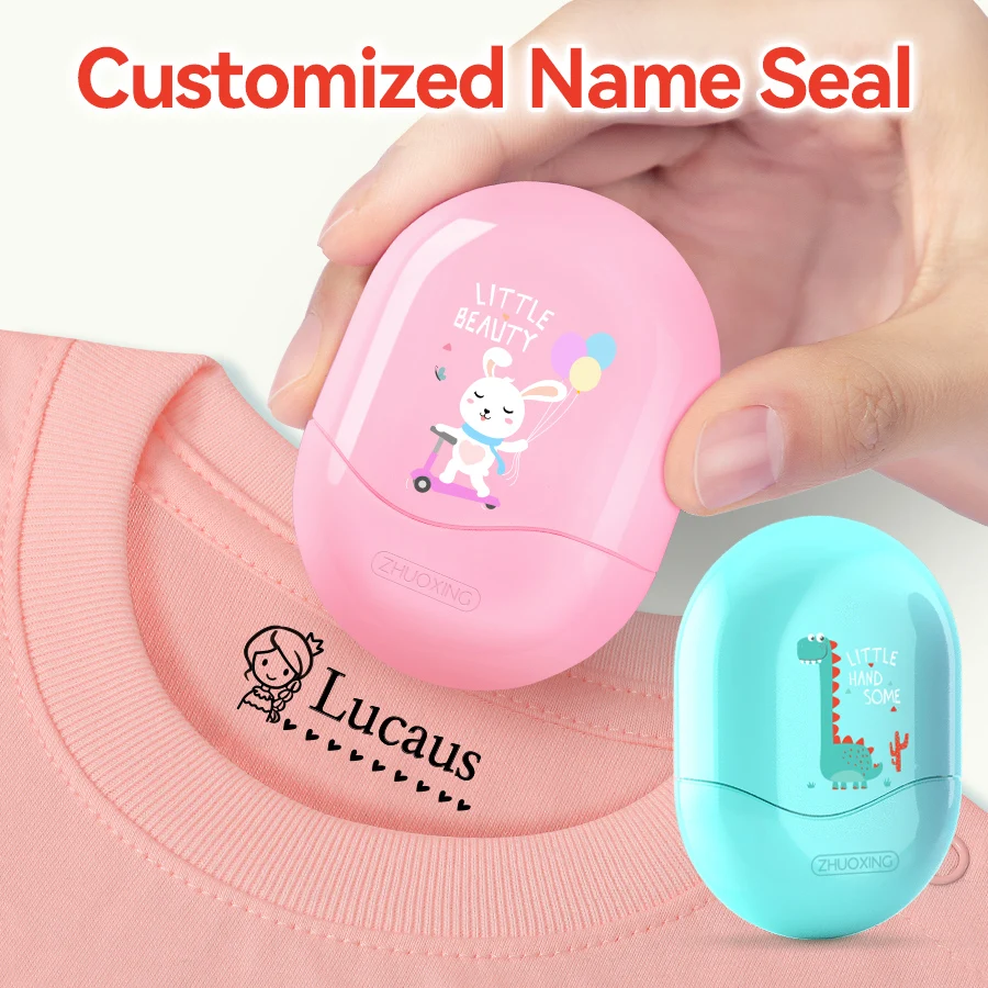 Children's Name Stamp Seal Custom logo Student's Kindergarten school uniform baby Clothes toy Waterproof Sticker Gift