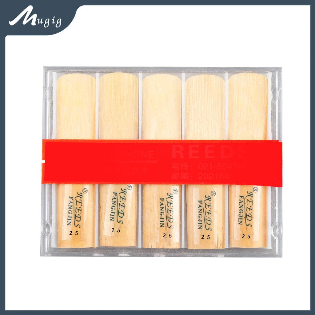 Mugig10 Pieces Strength 2 1/2 Saxophone Reeds Alto Sax Reeds saxophone reeds 10 x lade sax bb strength 2 5 reeds 2 1 2 bamboo for tenor saxophone hot